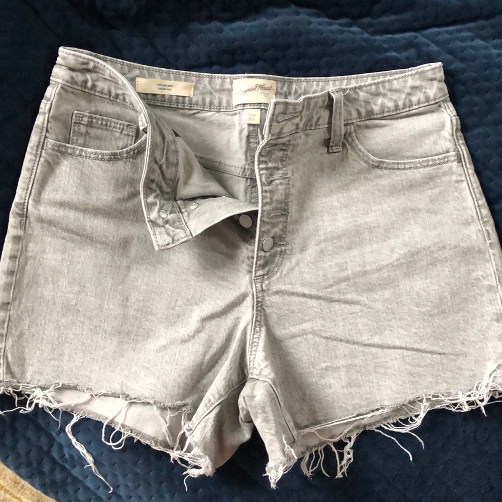 Grey Jean Shorts